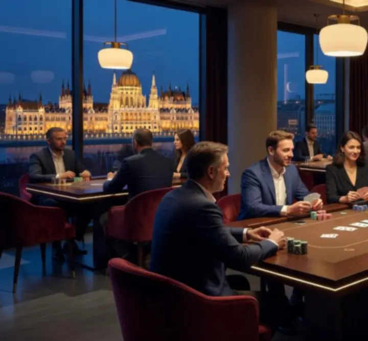 Elegáns, hangulatos pókerterem a BikeFlow Rent Lounge-ban.